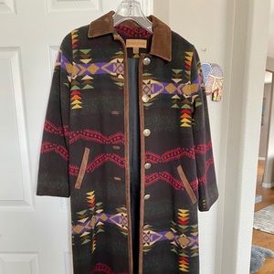 Pendleton Wool & Suede Blanket Coat